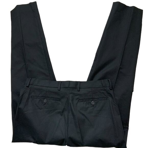 Banana Republic Slim Fit Dress Pants Men's Size 33x32 Flat Front Chino Black - Picture 6 of 10